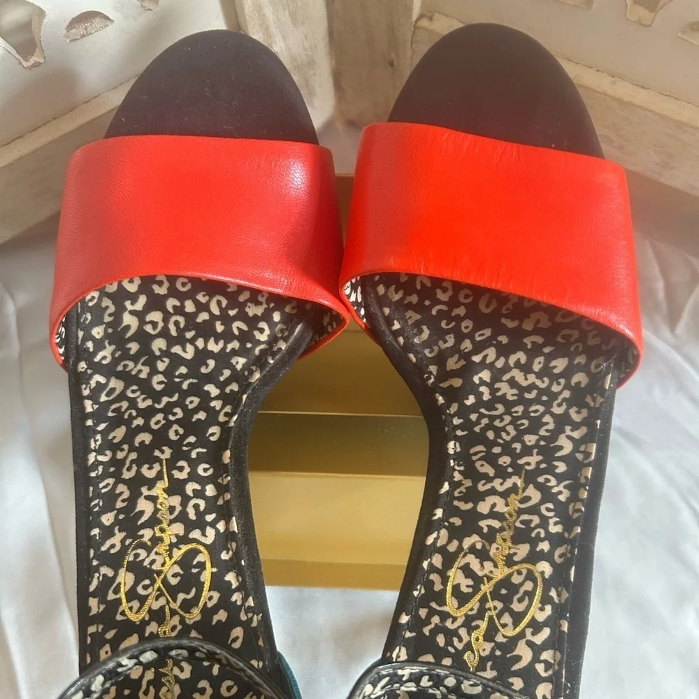 Jessica Simpson Red and Blue Heels